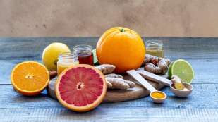 orange, grapefruit, honey, lime, turmeric, ginger and other immune supporting products.